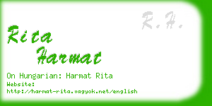 rita harmat business card